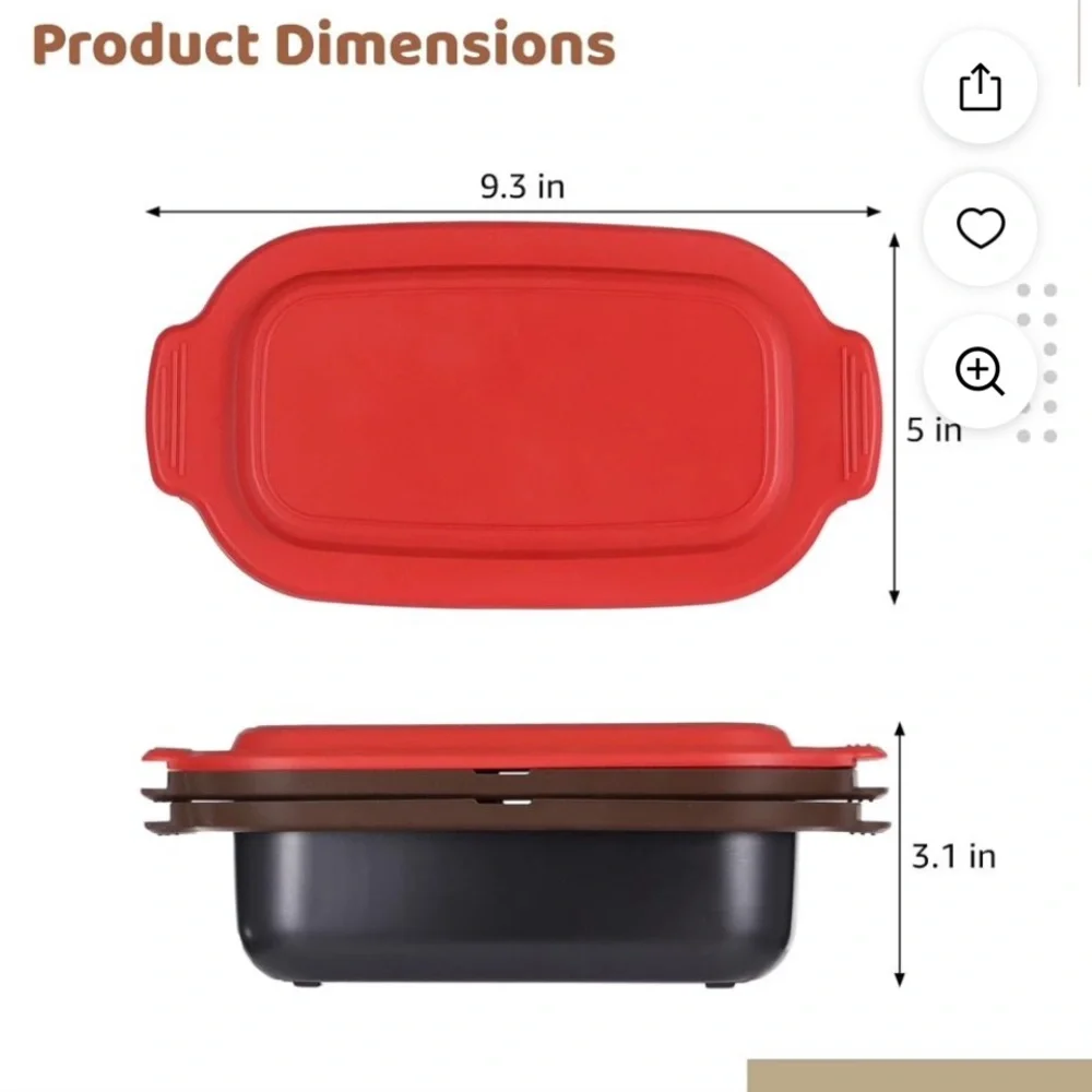 Red Microwave Cookware Set by Prepology
